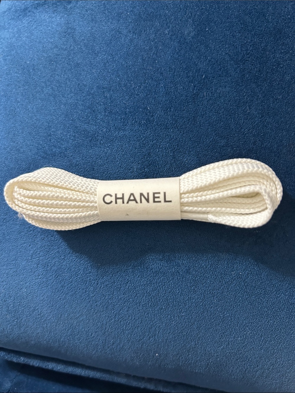 CHANEL Cream Designer Shoelaces